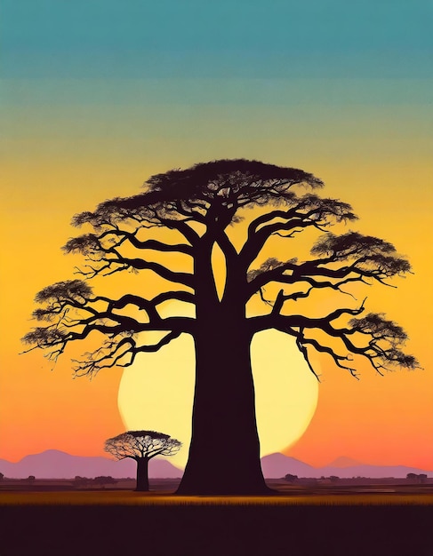 Illustration de l'arbre au baobab