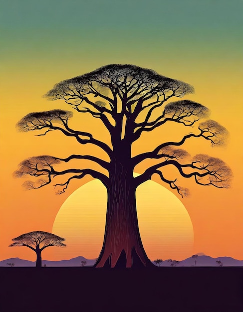 Illustration de l'arbre au baobab
