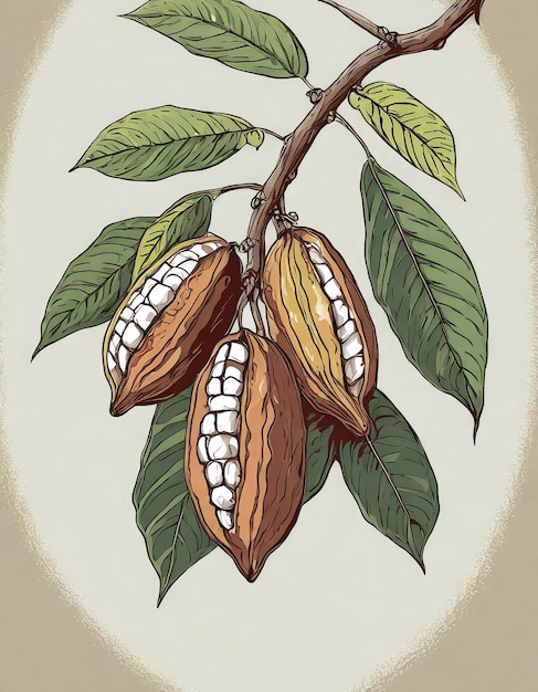 Photo illustration de l'arbre à cacao