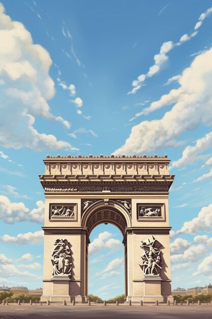 illustration de l'arc de triomphe à paris