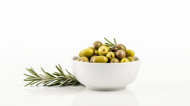 illustration d'un arrangement isolé d'olives vertes