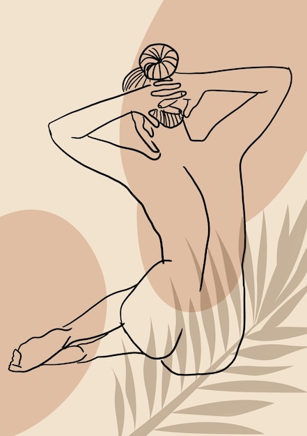 Illustration d'art abstrait du milieu du siècle