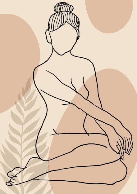 Illustration d'art abstrait du milieu du siècle