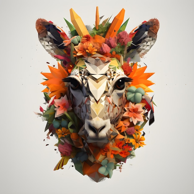 Illustration d'art animalier low-poly