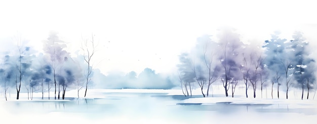 Illustration d'art aquarelle Dessin du cèdre de l'épinette du pin de la forêt bleue