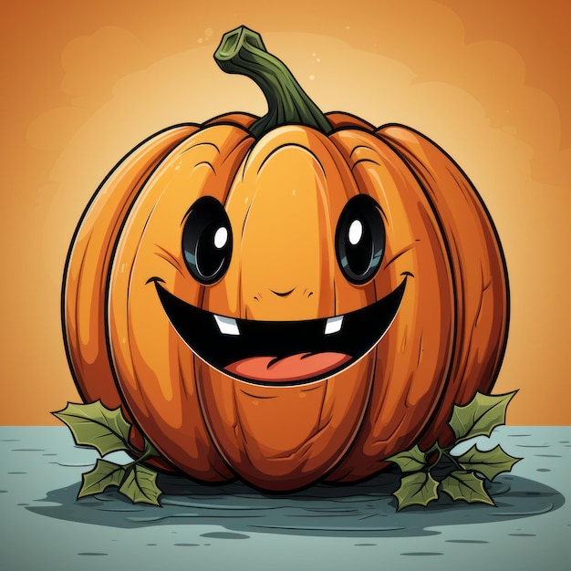 Illustration d'art de citrouille d'Halloween