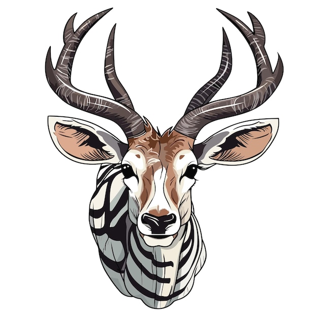Illustration d'art vectoriel d'animaux sauvages haute résolution colorée