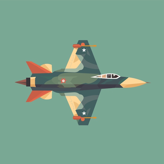 Illustration d'art vectoriel d'avions haute résolution colorée facile combinée