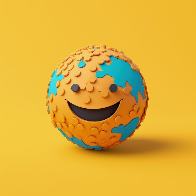 Illustration artisanale découpée en papier minimaliste de mosaïque d'Emoji vibrante pour la Journée mondiale des Emoji