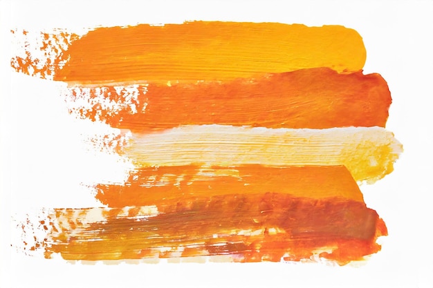 Illustration artistique abstraite à la texture orange par coup de pinceau
