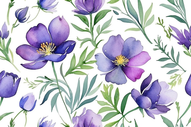 Illustration artistique à l'aquarelle de la fleur de lavande