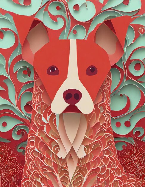 Illustration artistique d'un chien