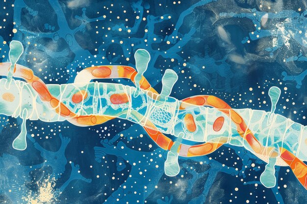 Illustration artistique des chromosomes