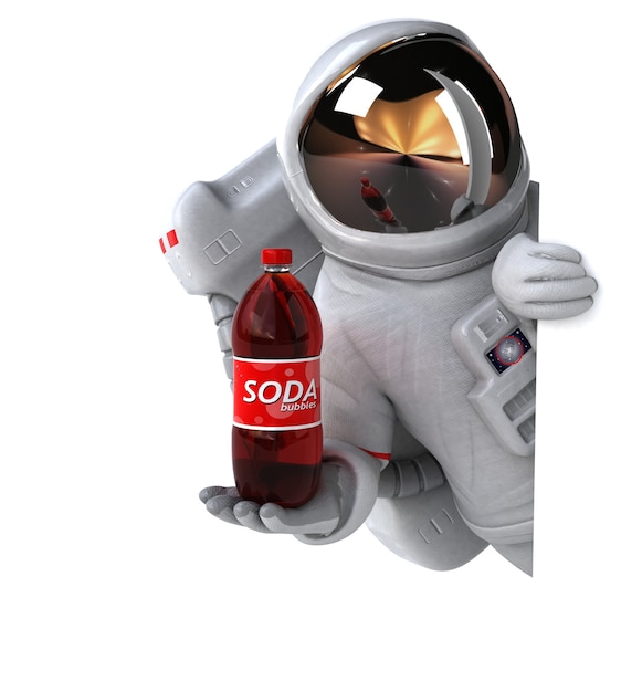 Illustration de l'astronaute amusant