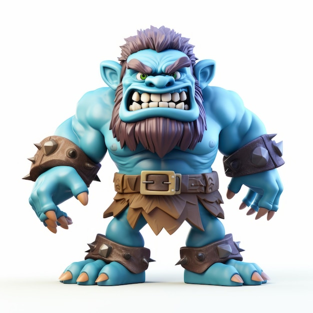 Illustration audacieuse de trolls en 3D dans le style de Clash Of Clans