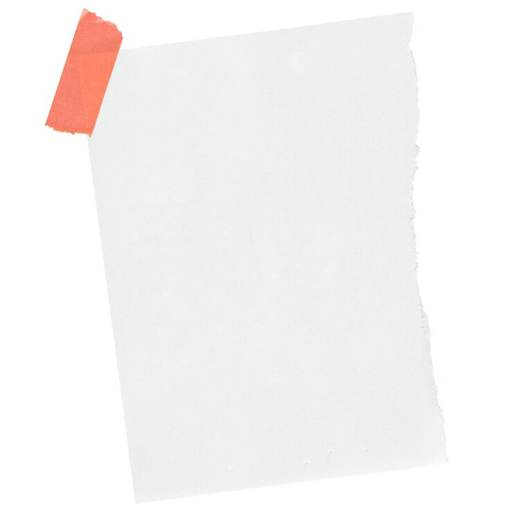 Photo l'illustration de l'autocollant png du papier à noter est en couleur blanche
