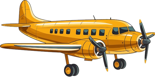 Illustration d'un avion doré