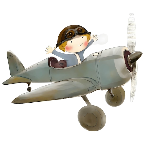 Illustration d'avion isolé sur fond blanc