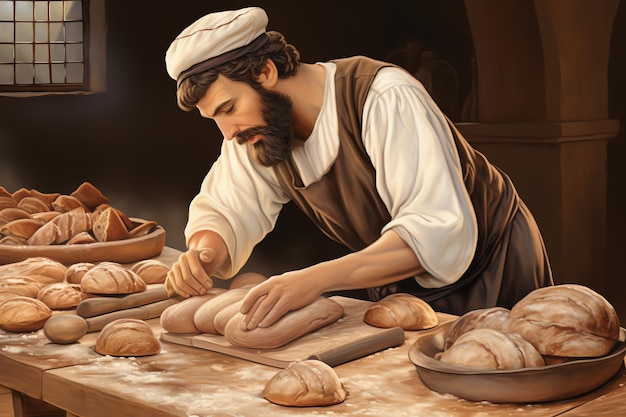 L'illustration de Baker est un clip art de la boulangerie.