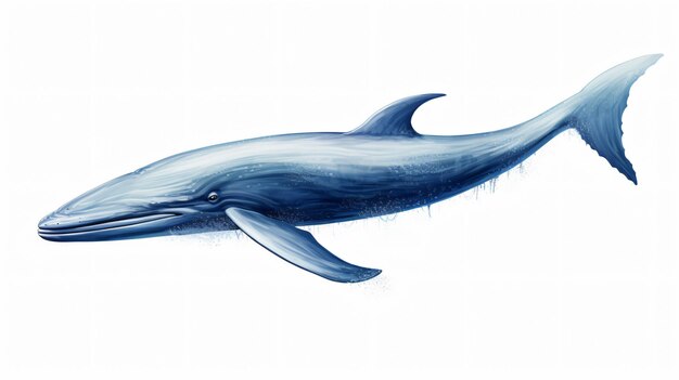 L'illustration d'une baleine bleue ou de la baleine à nageoire bleue