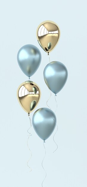 Illustration de ballons brillants