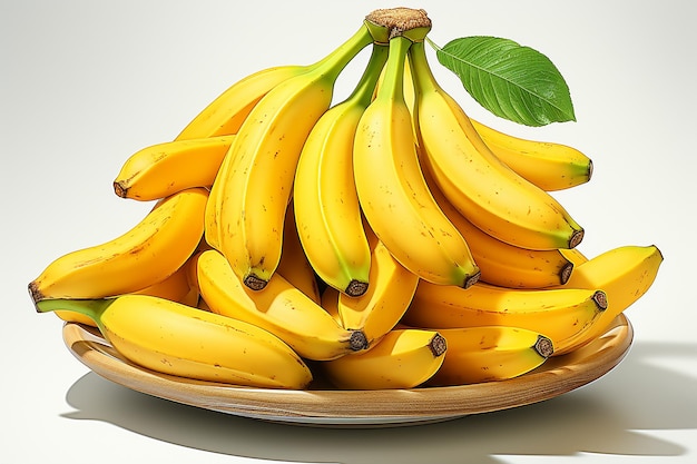 Illustration de bananes tropicales sur fond blanc