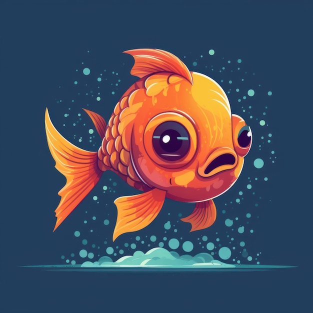 Photo une illustration de bande dessinée d'un poisson