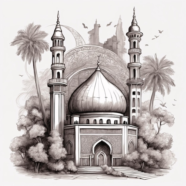 L'illustration de la bannière du festival islamique de l'Aïd
