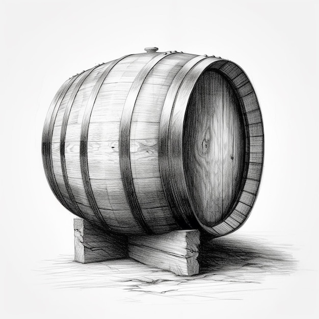 Photo illustration d'un baril en bois