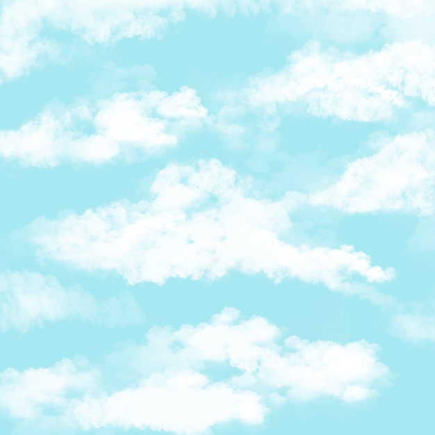 Illustration Beau ciel bleu et nuages. fond clair de paysage. Modèle .