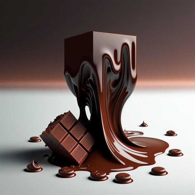 Illustration d'un beau plateau de chocolat