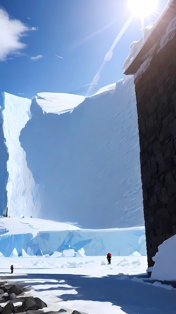 Illustration de beaux paysages de paysages antarctiques