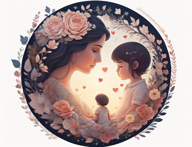 Illustration de bébé belle mère