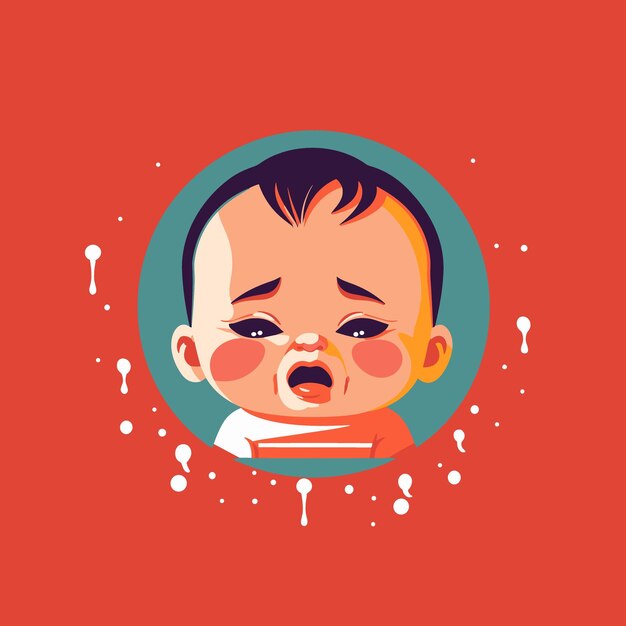 Photo illustration d'un bébé qui pleure