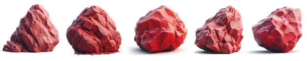 Photo illustration de big red rock avec un fond blanc isolé
