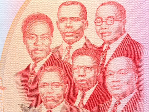 Photo l'illustration big six de l'argent ghanéen