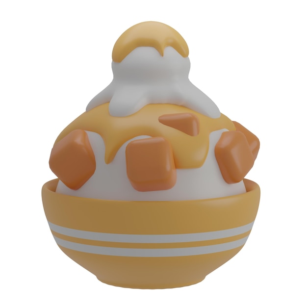 Illustration de Bingsu en 3D