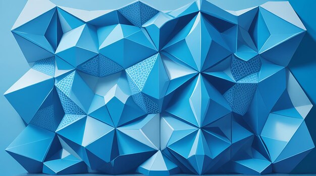 Illustration bleue avec des formes hexagonales géométriques élégantes