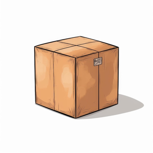 Illustration de boîte minimaliste