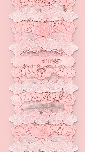 Photo illustration bord de dentelle en rose