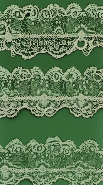 Photo illustration bord de dentelle en vert