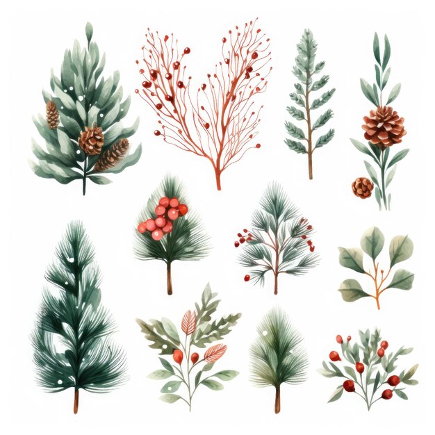 Illustration botanique de Noël