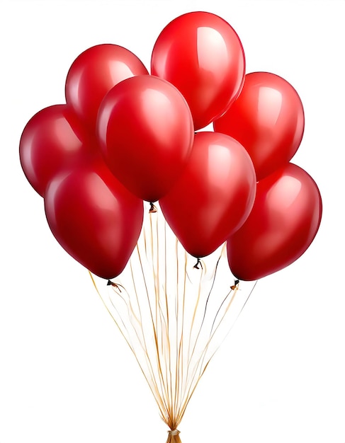 Illustration d'un bouquet de ballons rouges