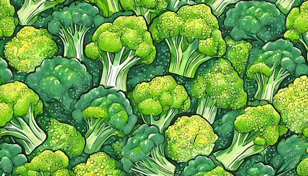 illustration de brocoli à fond plein cadre