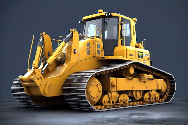 Illustration de buldozer hybride Illustration de transport AI générative