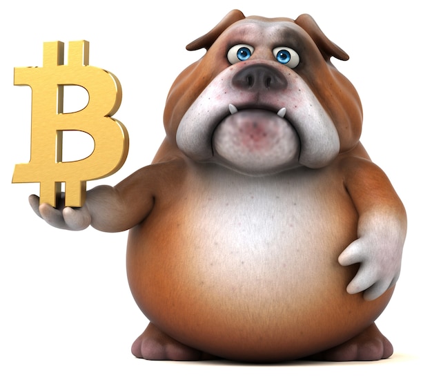 Illustration de bulldog amusant