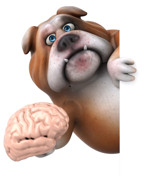 Illustration de bulldog amusant