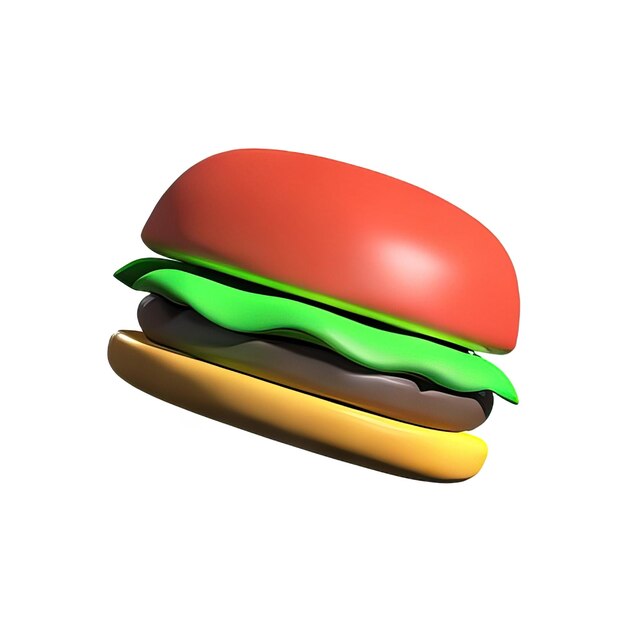 Photo illustration de burger en 3d