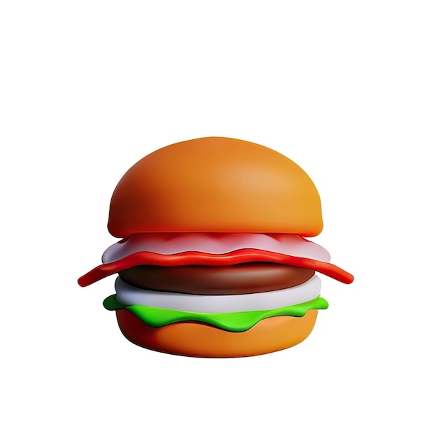 Photo illustration de burger en 3d