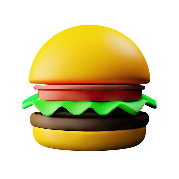 Photo illustration de burger en 3d